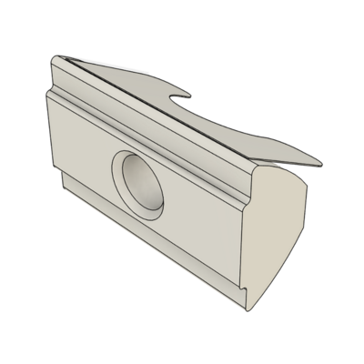 MODULAR SOLUTIONS ZINC PLATED FASTENER<br>M6 LONG NUT W/POSITION FIX